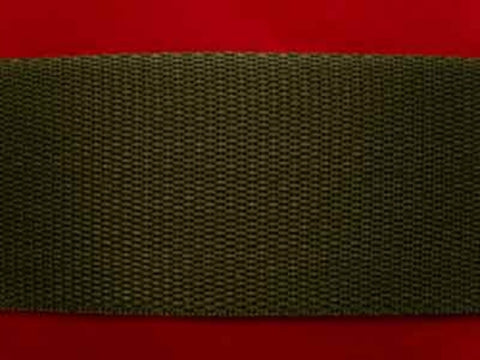 WEB24 50mm Olive Green Polypropylene Webbing - Ribbonmoon