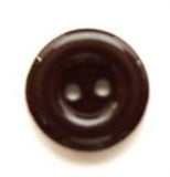 B5793 13mm Darkest Brown High Gloss 2 Hole Button - Ribbonmoon