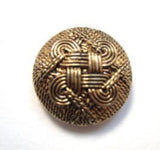 B14957 17mm Gilded Brass Poly Domed and Textured Shank Button - Ribbonmoon