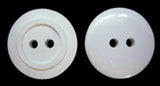 B4683 18mm Natural White Gloss and Matt Reversible 2 Hole Button - Ribbonmoon