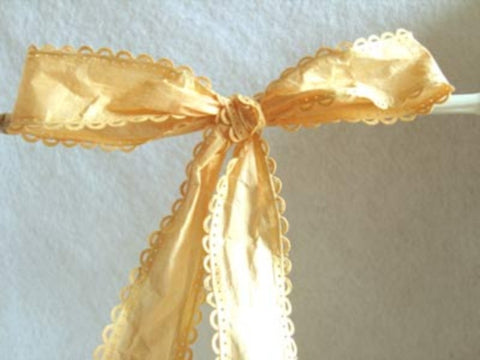 R5287 32mm Peach Tough Stitchable Paper Based Fabric Ribbon, Wired - Ribbonmoon