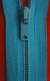 Z0288 56cm Peacock Blue Nylon No.3 Closed End Zip - Ribbonmoon