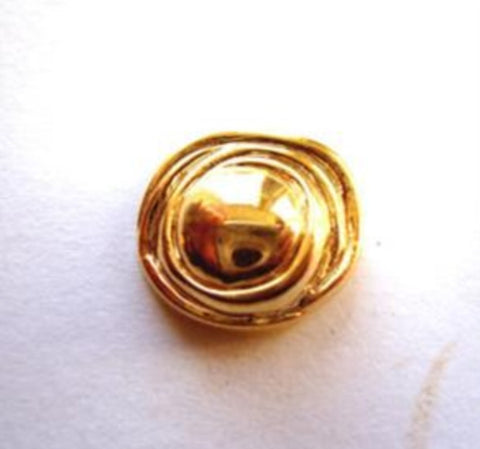 B8153 15mm Gold Gilded Poly Shank Button - Ribbonmoon