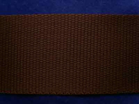 WEB58 38mm Dark Brown Polypropylene Webbing