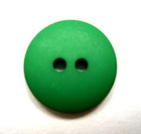 B15629 18mm Deep Emerald Green Matt 2 Hole Button - Ribbonmoon