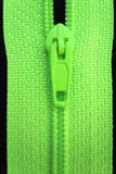 Z1800 20cm Fluoresccent Green Nylon Pin Lock No.3 Closed End Zip - Ribbonmoon