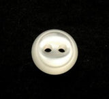 B17374 14mm Pearlised White Chunky 2 Hole Button - Ribbonmoon
