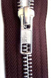 Z4795 36cm Brown YKK Metal Teeth No.5 Open End Zip - Ribbonmoon