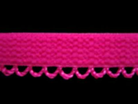 E057 13mm Shocking Pink Soft Back Elastic. - Ribbonmoon