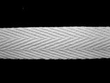 WTAPE20 15mm White Herringbone Twill Tape 100% Cotton Webbing - Ribbonmoon