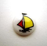 B15063 14mm Yacht, Boat Design Childrens Shank Picture Button - Ribbonmoon