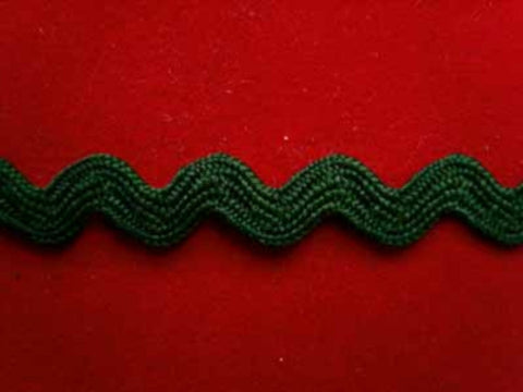 RIC106 10mm Forest Green Ric Rac Braid - Ribbonmoon
