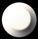 B12958 23mm White Shank Button, Gloss Centre and Textured Rim - Ribbonmoon