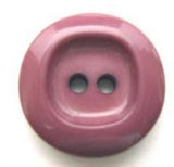 B5713 19mm Deep Dusky Mauve Pink High Gloss 2 Hole Button - Ribbonmoon