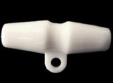 B12913 31mm White Toggle Button on a Shank - Ribbonmoon