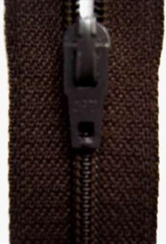 Z2087 Optilon 18cm Very Dark Brown Nylon No.3 Closed End Zip - Ribbonmoon
