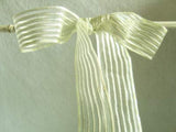 R5289 30mm Silver, White and Pale Mint Green Striped Ribbon - Ribbonmoon