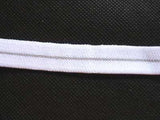 E104 19mm White and Grey Soft Faced Elastic. - Ribbonmoon