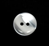 B16140 15mm White and Pearl Variegated Polyester 2 Hole Button - Ribbonmoon