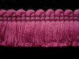 FT1864 26mm Dusky Hot Pink Cut Ruched Fringing - Ribbonmoon