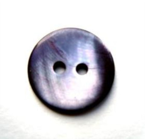 B17287 17mm Mauve Based Real Shell Nacre Iridescscent 2 Hole Button - Ribbonmoon