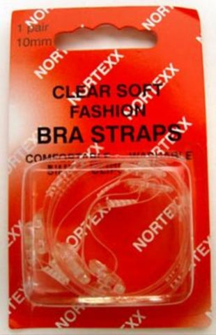 BRA STRAP 4, Clear Soft Bra Straps, pair