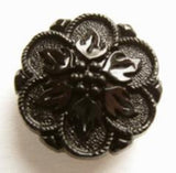 B13026 22mm Black Textured Shank Button - Ribbonmoon