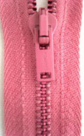 Z3767 25cm Dusky Dark Rose Pink Metal Teeth No.5 Open End Zip - Ribbonmoon