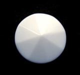 B12949 19mm White Gloss Shank Button, Sectional rising to Centre Point - Ribbonmoon