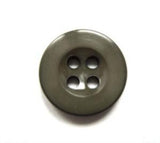B15690 16mm Grey Green Gloss Trouser or Brace Type 4 Hole Button - Ribbonmoon
