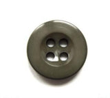 B15690 16mm Grey Green Gloss Trouser or Brace Type 4 Hole Button - Ribbonmoon