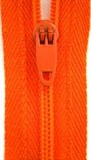 Z3934 55cm Safety Orange Nylon Pin Lock No.3 Closed End Zip - Ribbonmoon