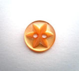 B13294 12mm Dusky Light Orange 2 Hole Polyester Star Button - Ribbonmoon