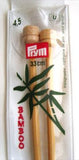 KP62 4.5mm Knitting Pins / Needles, Bamboo - Ribbonmoon