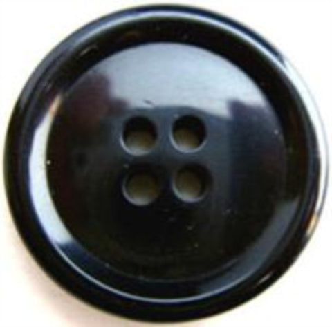 B15822 25mm Navy Gloss 4 Hole Button - Ribbonmoon