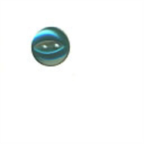 B16894 11mm Malibu Green Polyester Fish Eye 2 Hole Button - Ribbonmoon