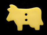B8548 21mm Primrose Cow Shape Gloss Novelty 2 Hole Button - Ribbonmoon