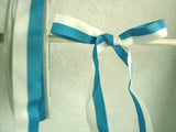 R5103 14mm Blue and White Taffeta Ribbon - Ribbonmoon