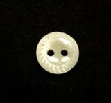 B16529 11mm Ivory Shell Effect 2 Hole Button - Ribbonmoon