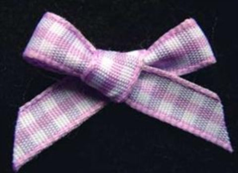 RB301 Lilac Gingham Ribbon Bow - Ribbonmoon