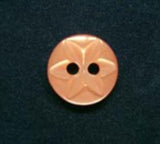 B17971 10mm Peach 2 Hole Polyester Star Button - Ribbonmoon