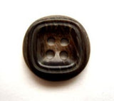 B11375 17mm Frosted Dark Brown Glossy 4 Hole Button - Ribbonmoon