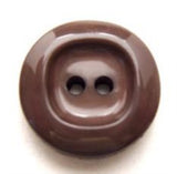 B10087 19mm Brown Chunky Glossy 2 Hole Button - Ribbonmoon