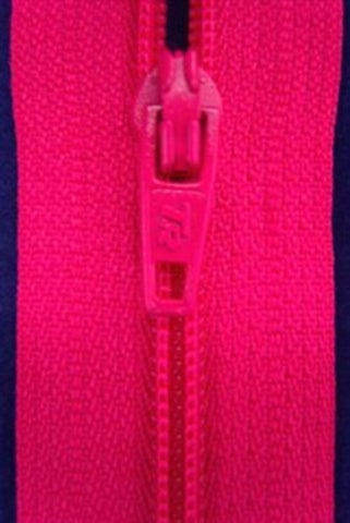 Z2505 36cm Shocking Pink Nylon No.3 Closed End Zip - Ribbonmoon