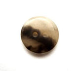 B13512 15mm Black and Natural Dull Beige 2 Hole Button - Ribbonmoon