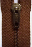Z2093 YKK 18cm Medium Brown Pin Lock No.2 Closed End Zip - Ribbonmoon