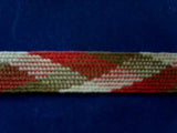 FT1015 24mm Stone Beige, Olive and Rust Soft Woven Braid - Ribbonmoon