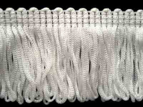 FT255 75mm White Dense Looped Dress Fringe