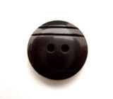 B13080 15mm Gloss Black 2 Hole Button - Ribbonmoon