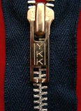 Z1987 25cm Deep Navy YKK Metal Teeth No.5 Open End Zip - Ribbonmoon